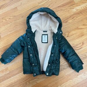 GAP Kids Dark Green Puffer Coat